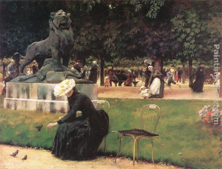 In the Luxembourg Garden painting - Charles Courtney Curran In the Luxembourg Garden art painting
